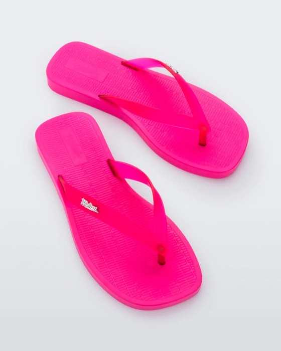 Melissa Sun Long Beach Flip Flop Pink-Clear Pink