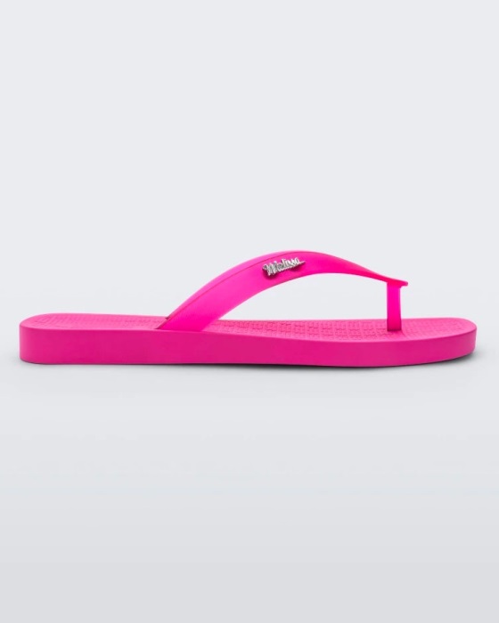 Melissa Sun Long Beach Flip Flop Pink-Clear Pink