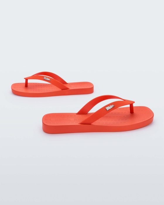 Melissa Sun Long Beach Flip Flop Red