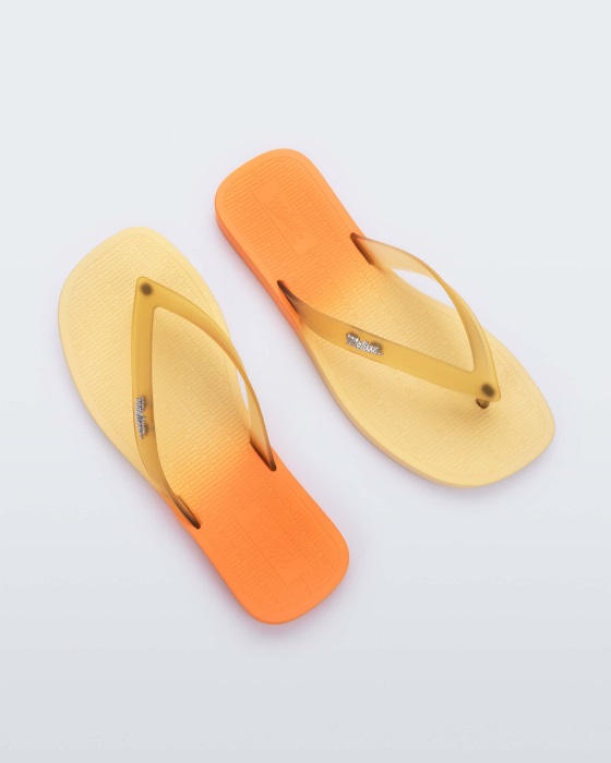 Melissa Sun Long Beach Flip Flop Yellow-Orange