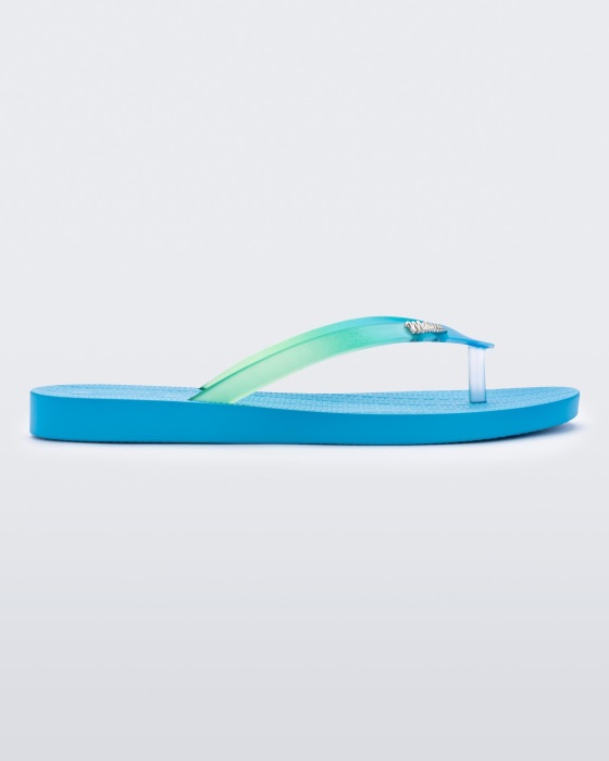 Melissa Sun Venice Flip Flop Blue-Clear
