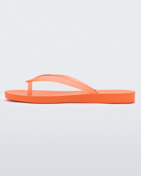 Melissa Sun Venice Flip Flop Orange-Orange Clear
