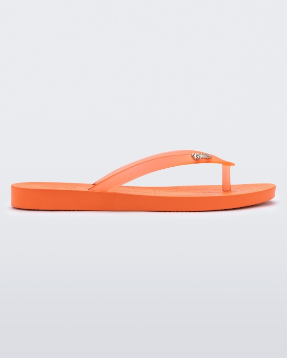 Melissa Sun Venice Flip Flop Orange-Orange Clear