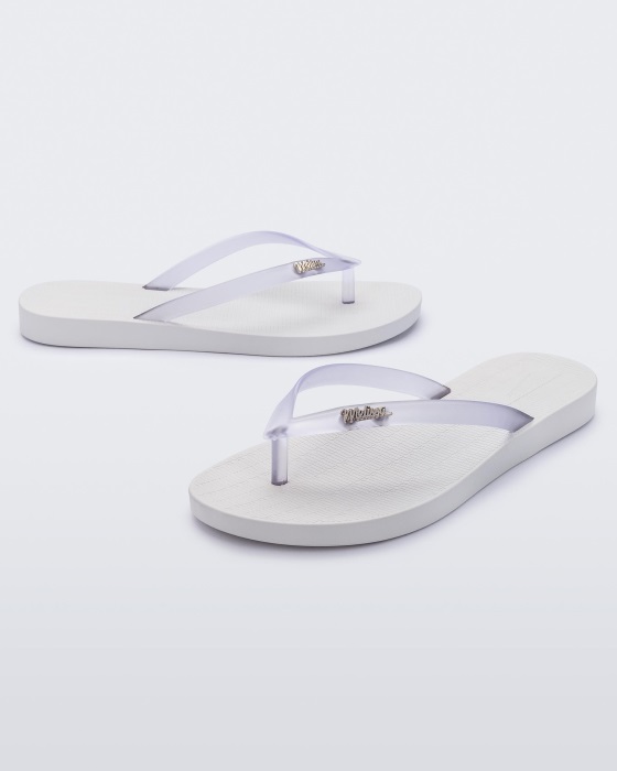 Melissa Sun Venice Flip Flop White-Clear