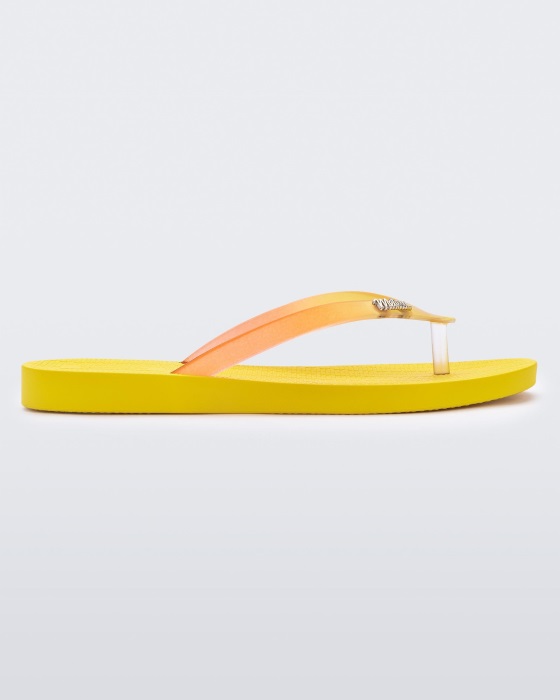 Melissa Sun Venice Flip Flop Yellow-Clear
