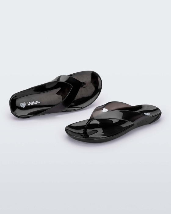 Melissa The Real Jelly Flip Flop Clear Black