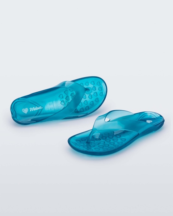 Melissa The Real Jelly Flip Flop Clear Blue