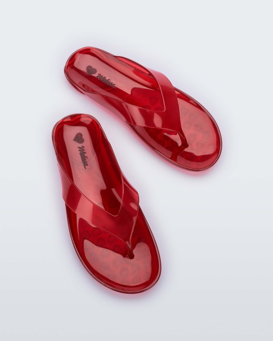 Melissa The Real Jelly Flip Flop Clear Red