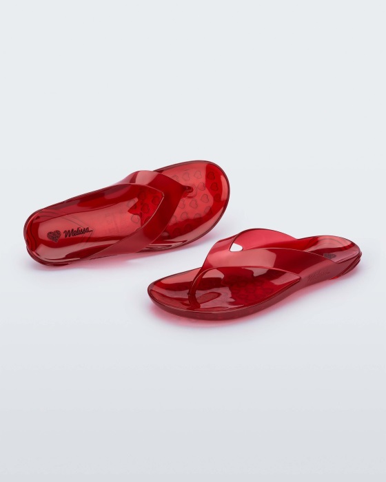Melissa The Real Jelly Flip Flop Clear Red