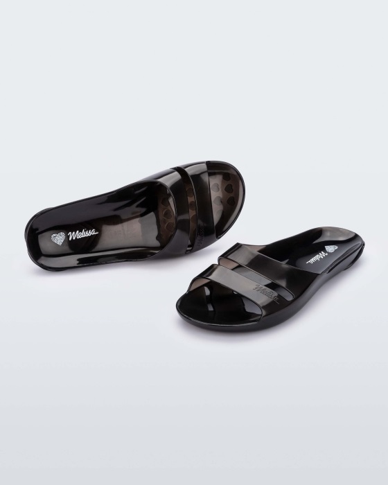 Melissa The Real Jelly Slide Transparent Black