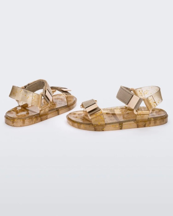 Melissa Wide Papete Sandal Beige Glitter Max