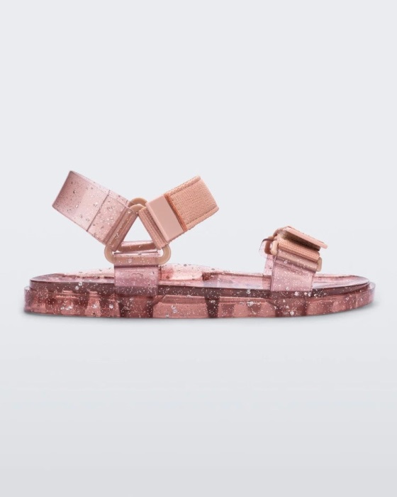 Melissa Wide Papete Sandal Pink Glitter Max