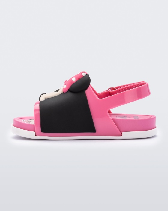 Mini Melissa Beach Slide Sandal Mickey & Friends-Baby Pink