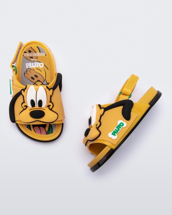 Mini Melissa Beach Slide Sandal Mickey & Friends-Baby Yellow