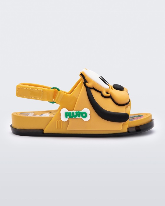 Mini Melissa Beach Slide Sandal Mickey & Friends-Baby Yellow