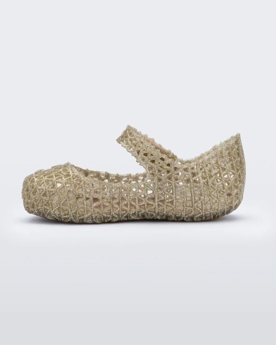 Mini Melissa Campana Papel Flat-Baby Gold