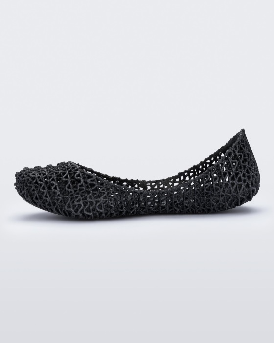 Mini Melissa Campana Papel Flat-Kids Black