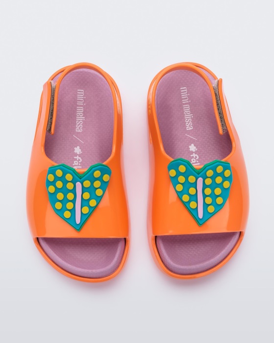 Mini Melissa Cloud Fabula Sandal-Baby Orange-Pink