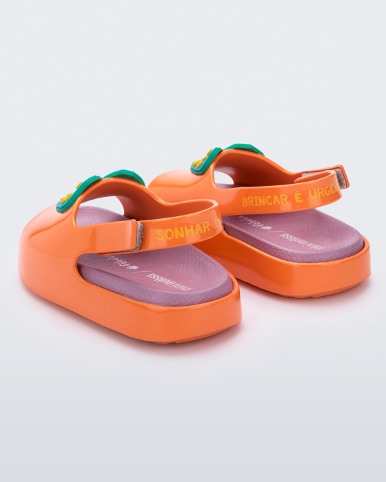 Mini Melissa Cloud Fabula Sandal-Baby Orange-Pink