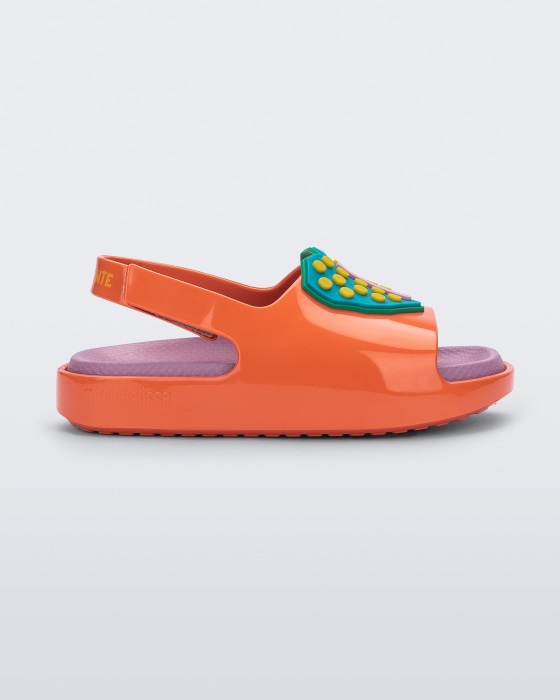 Mini Melissa Cloud Fabula Sandal-Baby Orange-Pink