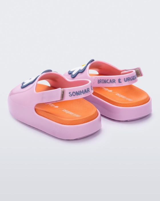 Mini Melissa Cloud Fabula Sandal-Baby Pink-Orange