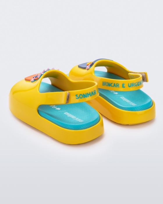 Mini Melissa Cloud Fabula Sandal-Baby Yellow-Blue