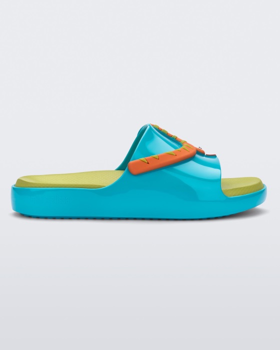 Mini Melissa Cloud Fabula Slide-Kids Blue-Green
