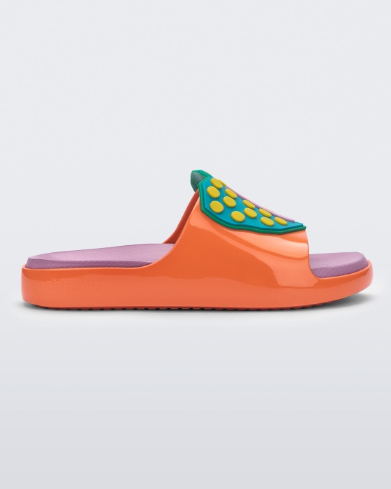 Mini Melissa Cloud Fabula Slide-Kids Orange-Pink