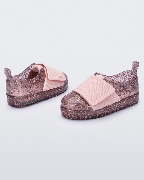 Mini Melissa Jelly Pop Sneaker-Baby Pink Glitter Mix-Pink