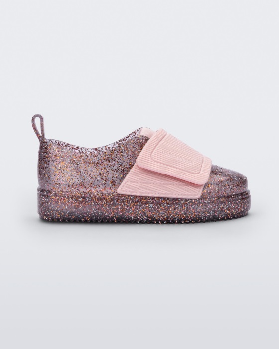 Mini Melissa Jelly Pop Sneaker-Baby Pink Glitter Mix-Pink