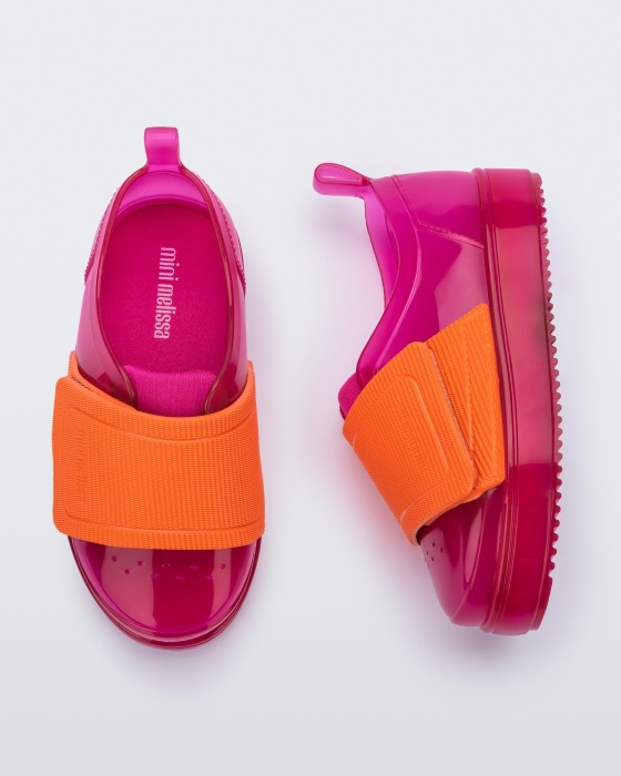 Mini Melissa Jelly Pop Sneaker-Baby Pink-Orange