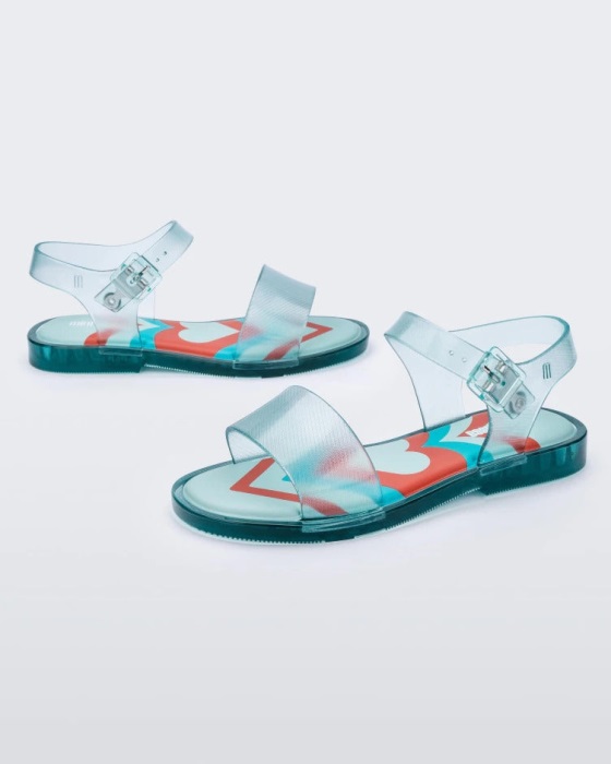 Mini Melissa Mar Jelly Pop Sandal-Youth & Kids Clear Green