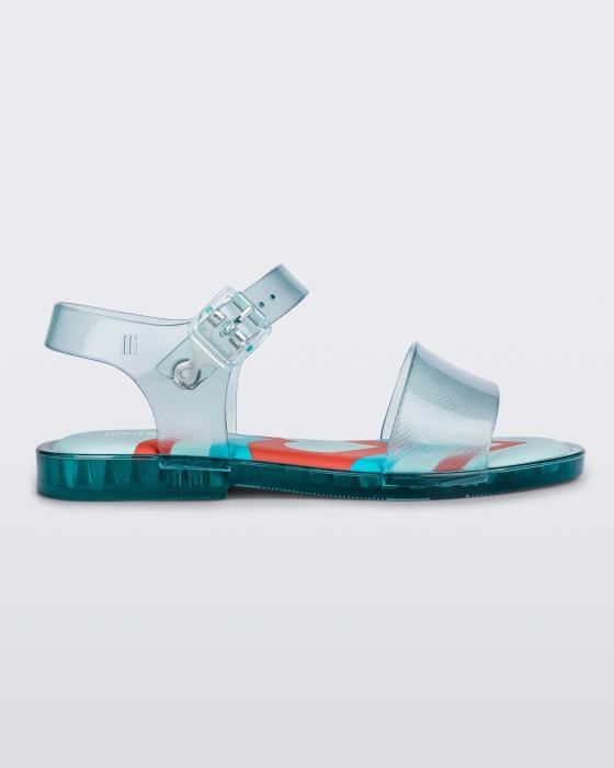 Mini Melissa Mar Jelly Pop Sandal-Youth & Kids Clear Green