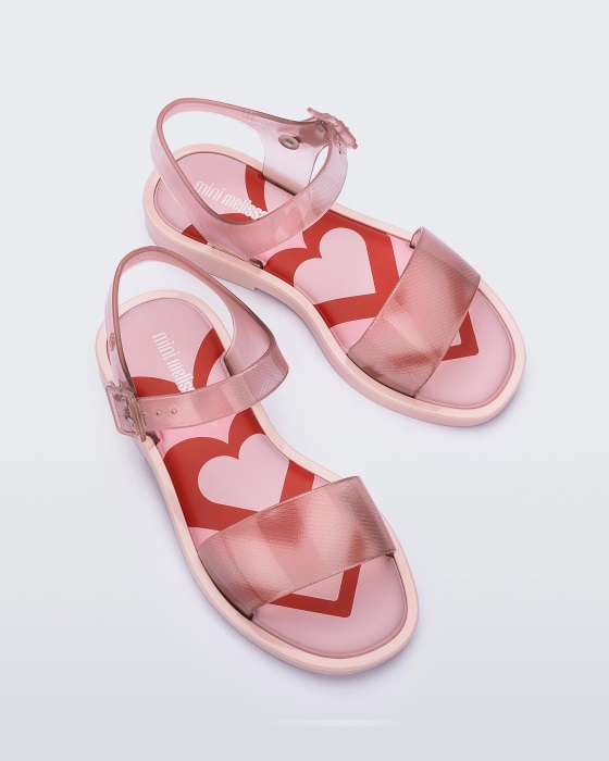 Mini Melissa Mar Jelly Pop Sandal-Youth & Kids Clear Pink