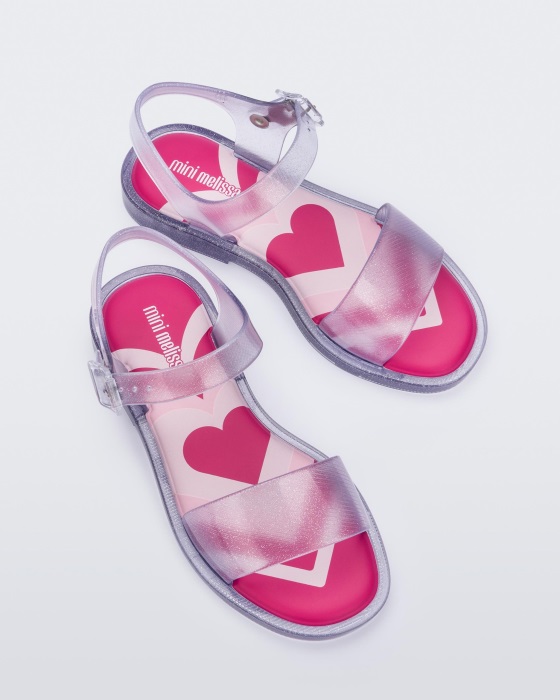 Mini Melissa Mar Jelly Pop Sandal-Youth & Kids Glitter Clear
