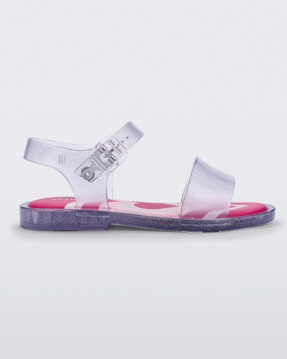 Mini Melissa Mar Jelly Pop Sandal-Youth & Kids Glitter Clear