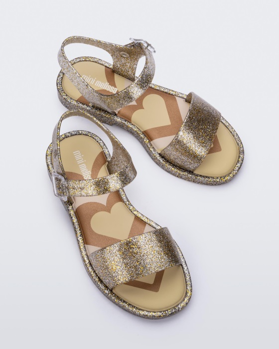Mini Melissa Mar Jelly Pop Sandal-Youth & Kids Glitter Gold