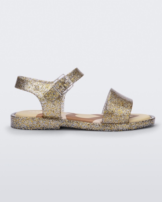 Mini Melissa Mar Jelly Pop Sandal-Youth & Kids Glitter Gold