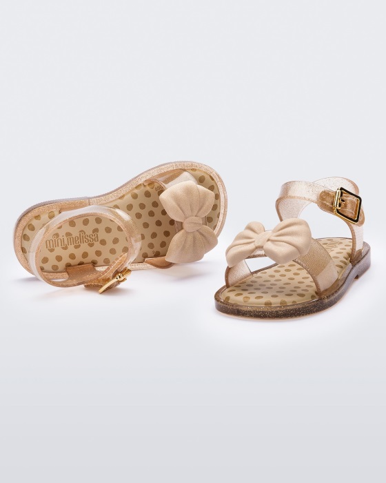 Mini Melissa Mar Princess Sandal-Baby Beige