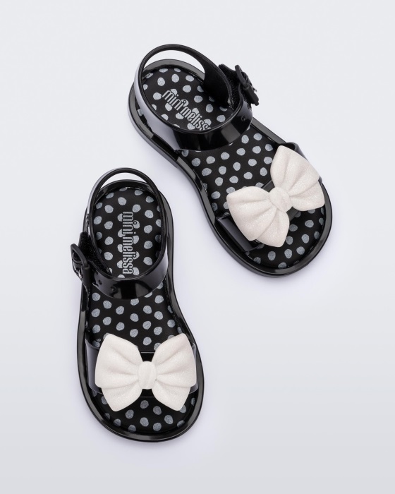 Mini Melissa Mar Princess Sandal-Baby Black