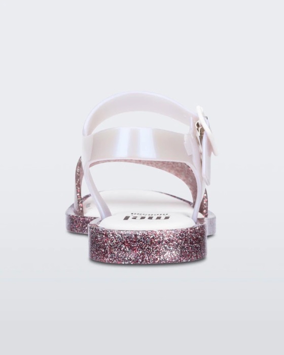 Mini Melissa Mar Sandal-Kids Pink Glitter-Pearl