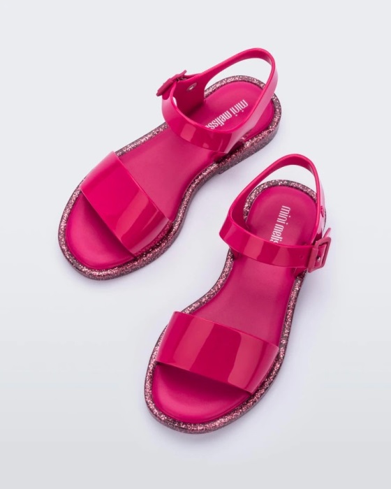 Mini Melissa Mar Sandal-Kids Pink-Pink Glitter
