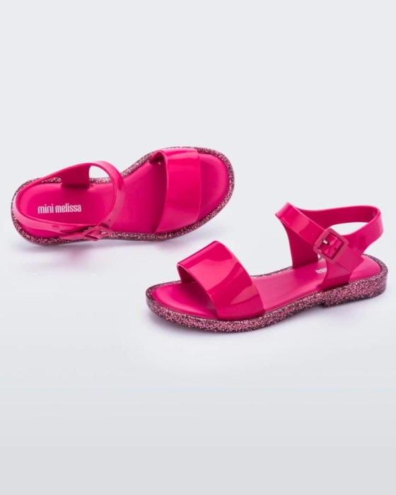Mini Melissa Mar Sandal-Kids Pink-Pink Glitter