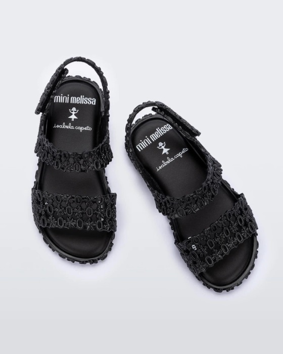 Mini Melissa Panc Isabela Capeto Sandal-Baby Black