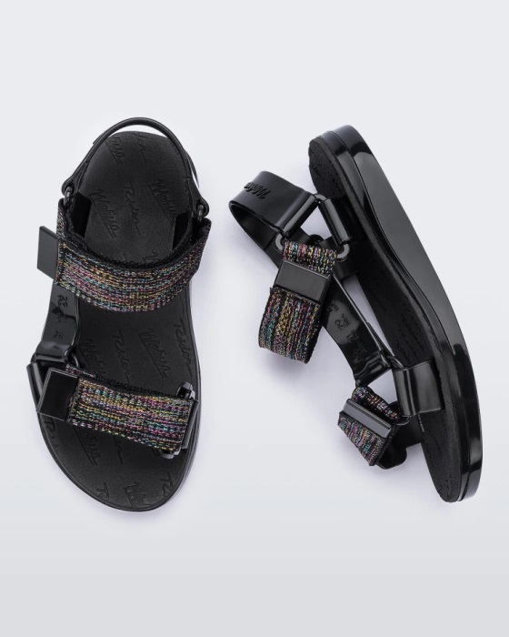 Mini Melissa Papete Rider Sandal-Kids Black
