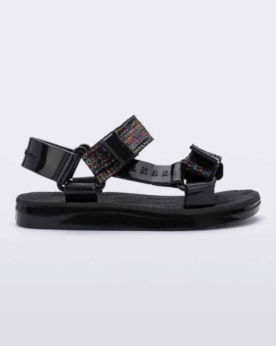 Mini Melissa Papete Rider Sandal-Kids Black