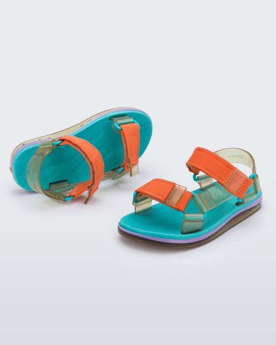 Mini Melissa Papete Rider Sandal-Kids Blue