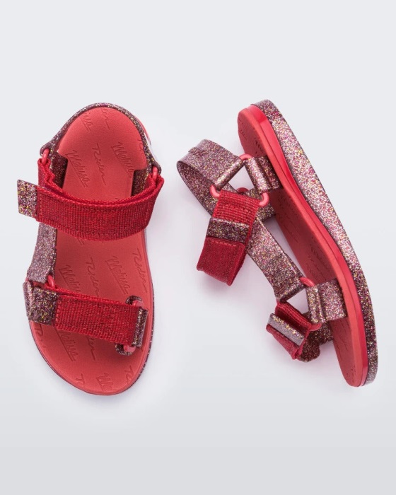 Mini Melissa Papete Rider Sandal-Kids Red