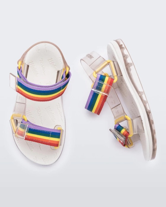 Mini Melissa Papete Rider Sandal-Kids White