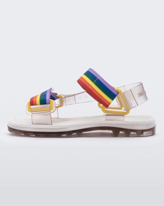 Mini Melissa Papete Rider Sandal-Kids White